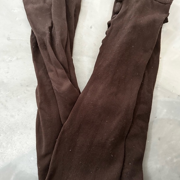 2 socks tights brown and beige size small/medium - Picture 2 of 2